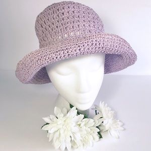 Lavender Crocheted Roller Hat NEW!